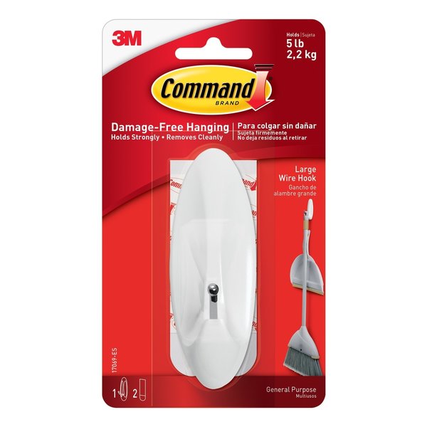 Command Large Plastic Wire Hooks 4-1/8 in. L 17069-ES